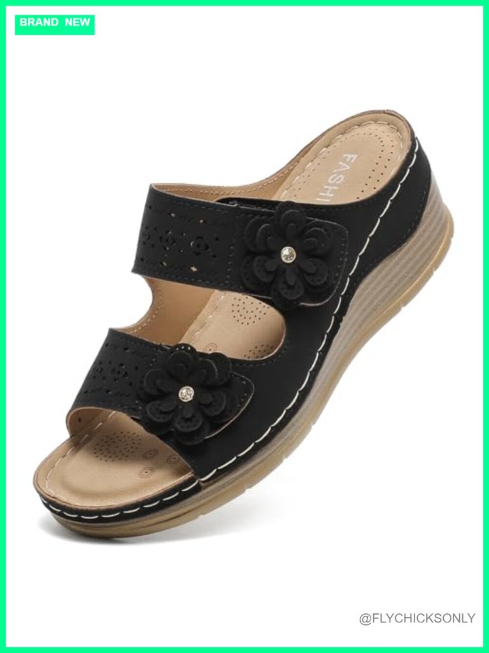 Womens Platform Wedge Sandals Low Wedge Slip On Slide Summer Shoes